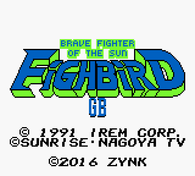 Brave Fighter of the Sun - Fighbird GB Title Screen